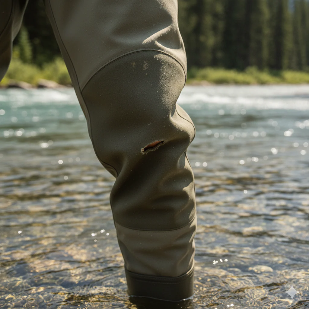 TUFF Tape patch fix on waders